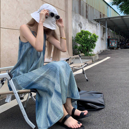 【ワンピース】旅行コーデにぴったり 海辺リゾート風 ノースリーブワンピース【SHシリーズ】