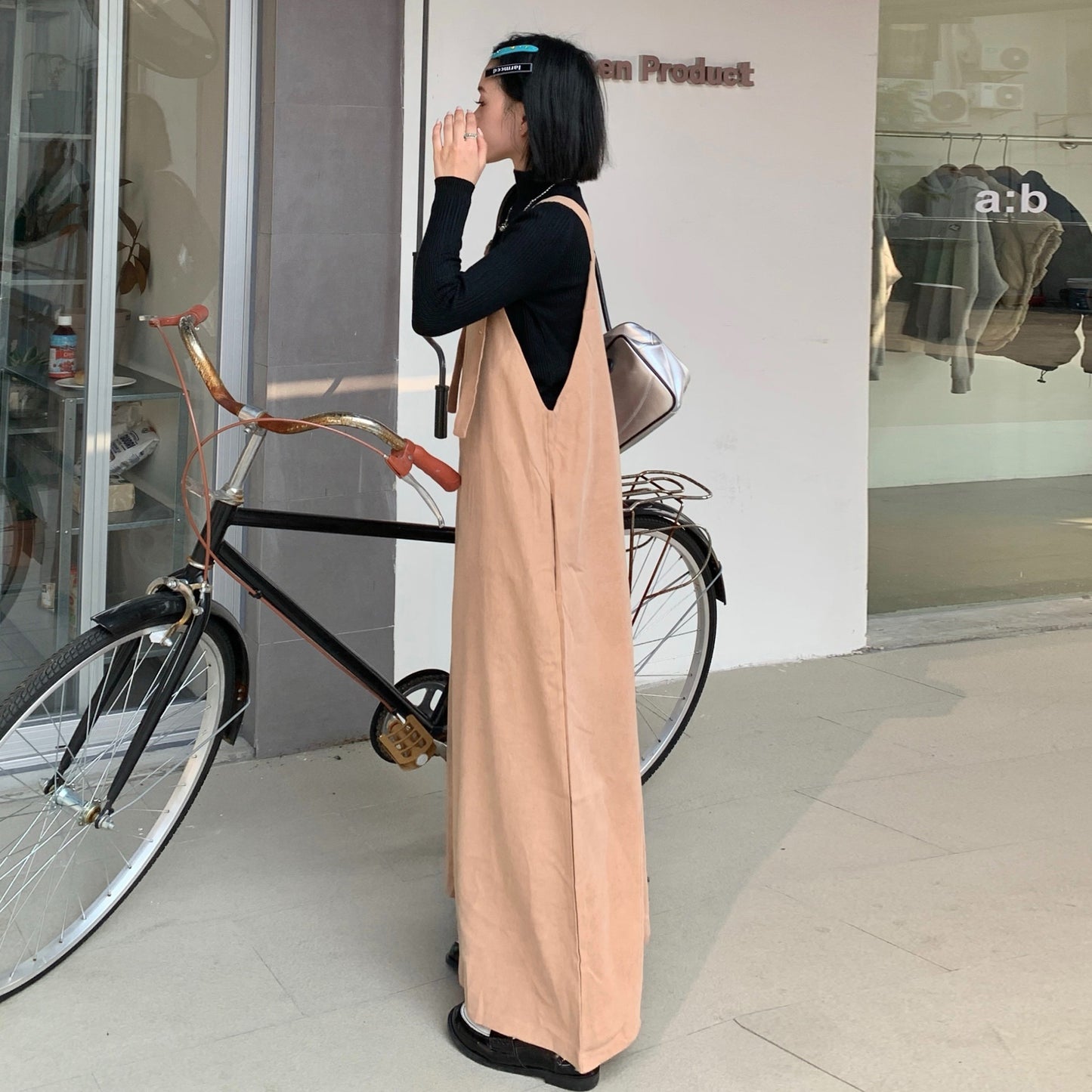 【ボトムス】秋冬新作 コーデュロイ サロペット レディース ゆったり オーバーサイズ ワイドパンツ オールインワン【JZシリーズ】