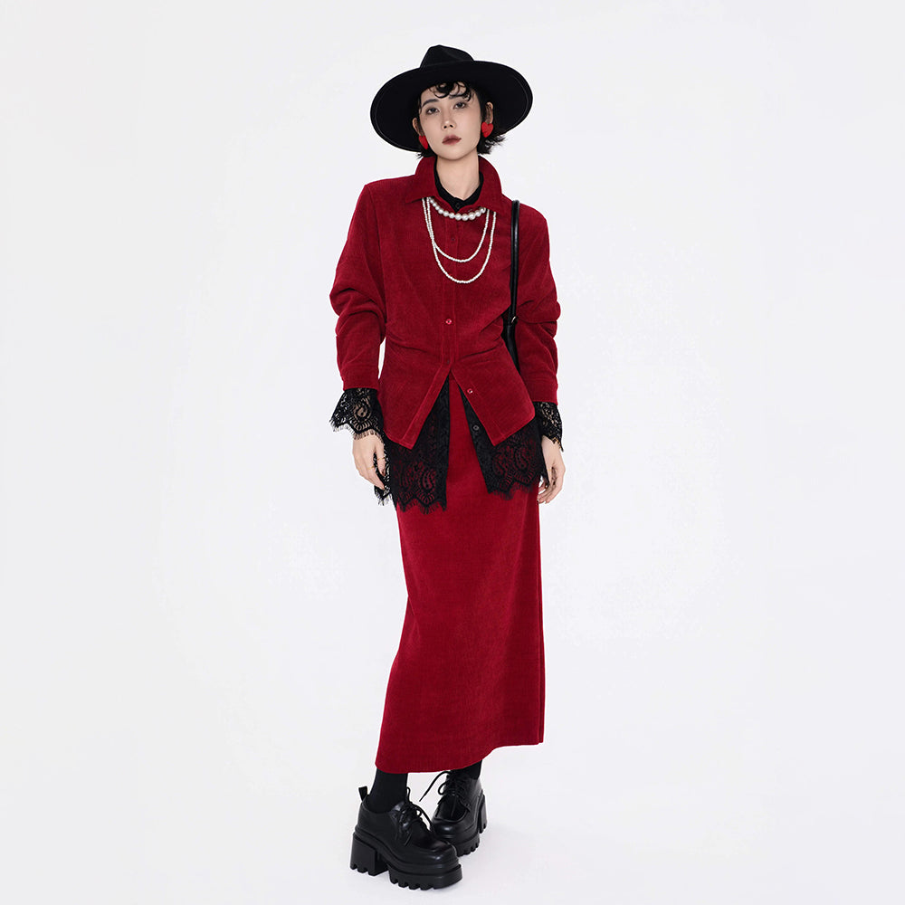 5カラー【ボトムス】ハイウエスト ミディスカート レディース 秋冬 カジュアル 上品 ゴムウエスト【JZシリーズ】