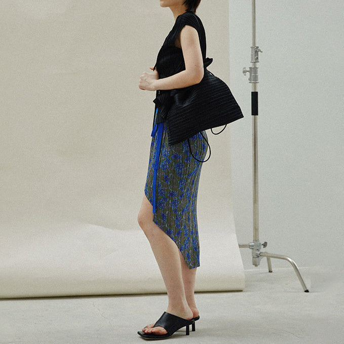 【バッグ】プリーツワンショルダーバッグ 無地 カジュアル 通勤 おすすめ