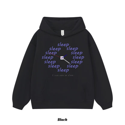 9カラー | S~3XL【トップス】アメリカン風 おやすみモード 時計プリント フーディー 春秋 ルーズ ユニセックス パーカー【FCシリーズ】
