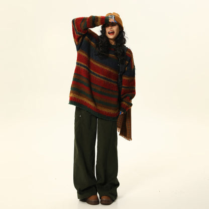 【トップス】🎄ヴィンテージ クリスマスニット レディース 秋冬 ゆったりモード系セーター【FCシリーズ】