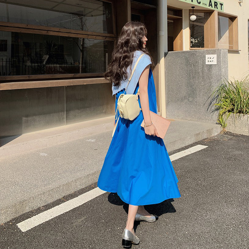 【ワンピース】夏 フレンチロマンチック エレガントデザイン  ノースリーブワンピース