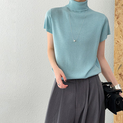 【トップス】秋先取り 韓国系ヴィンテージ感 ハーフタートル ニット Ｔシャツ【JZシリーズ】