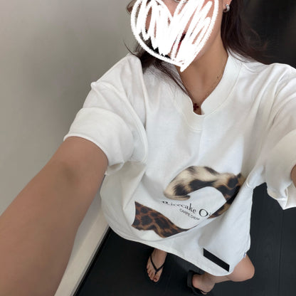【トップス】Tシャツ レディース コットン アートプリント 半袖 ヴィンテージ風 オーバーサイズ【FCシリーズ】