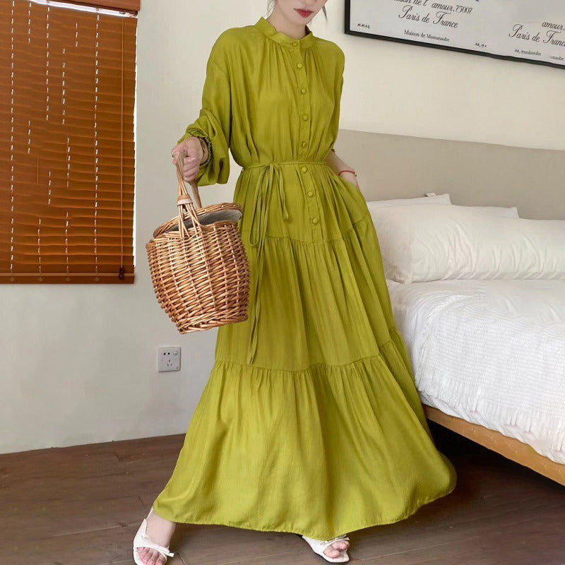 ワンピース】全8色 ゆったり プラスサイズ 長袖ワンピース – MADOECHO