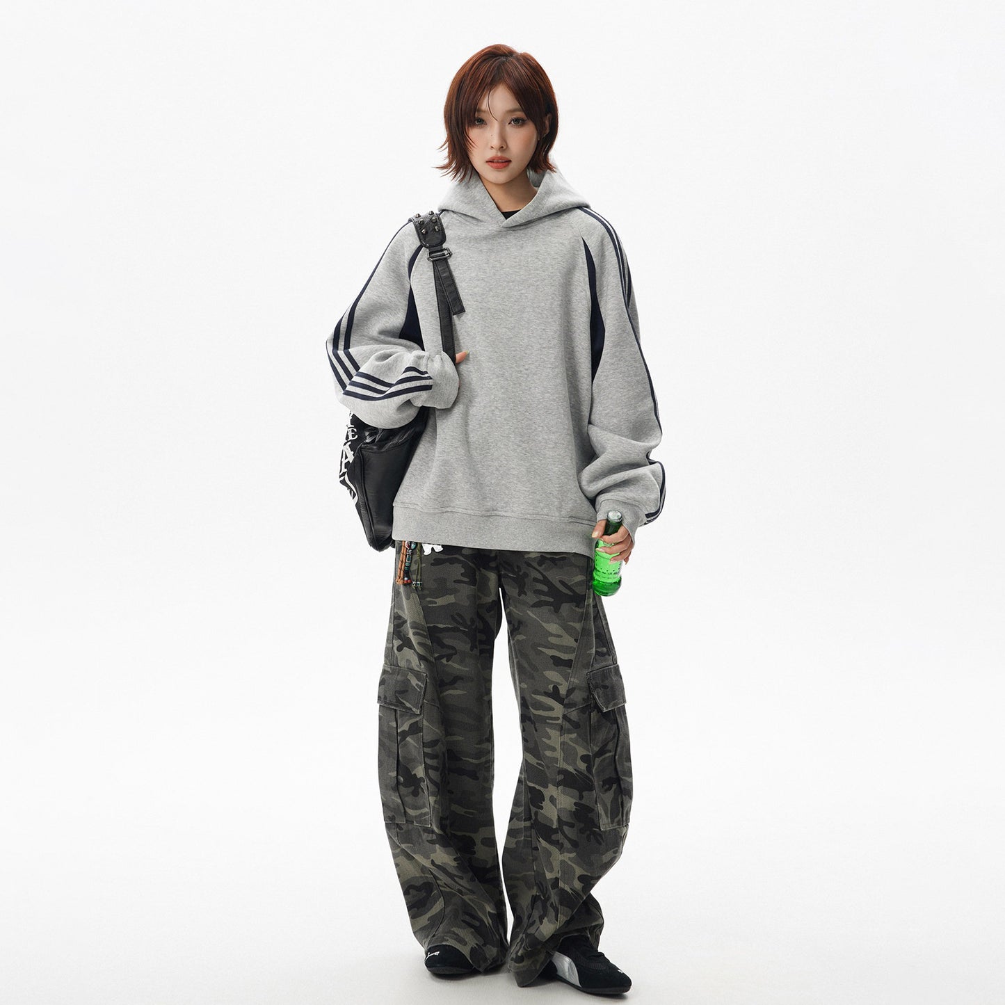 【トップス】男女兼用 ハイストリート ストライプ 配色 フード付き スウェット レディース クリーンフィット 2026春新作 スポーツ パーカー【FCシリーズ】