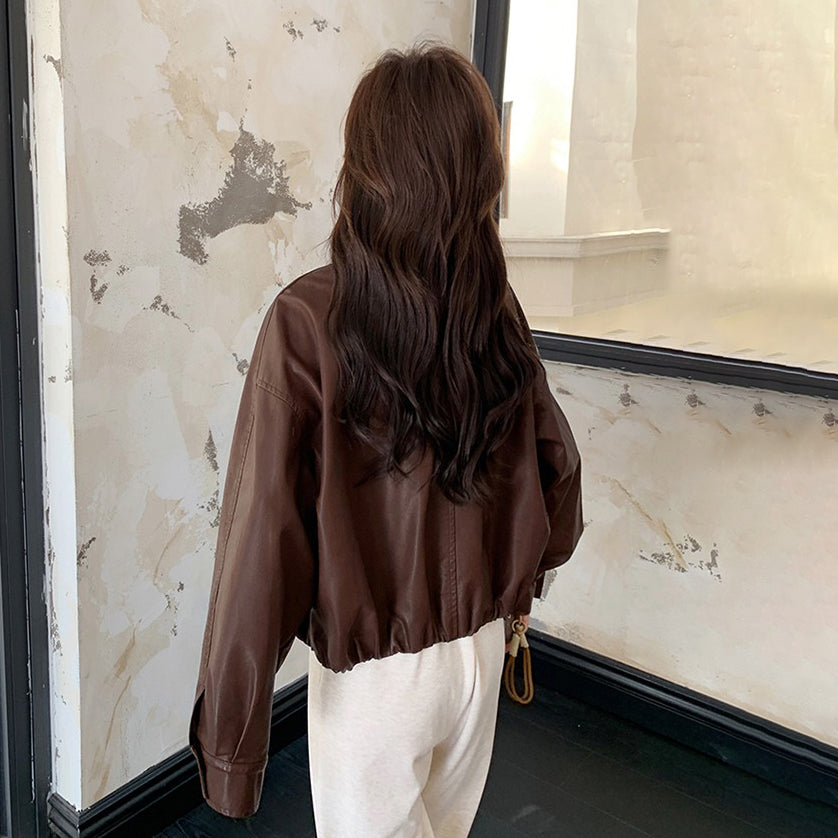 【アウター】ミラードコーヒー PUレザージャケット 高級感あふれるストリートスタイル バイカージャケット【JZシリーズ】