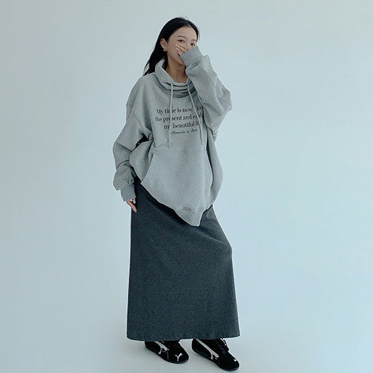 【トップス】ゆる感たっぷり♪ 厚手 ハイネック スウェット レディース ルーズシルエット パーカー【FCシリーズ】
