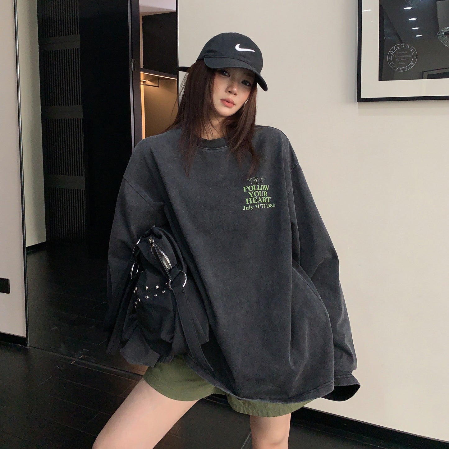 【トップス】アメリカンヴィンテージウォッシュロンT レディース オーバーサイズ 秋コーデ 長袖Tシャツ【FCシリーズ】