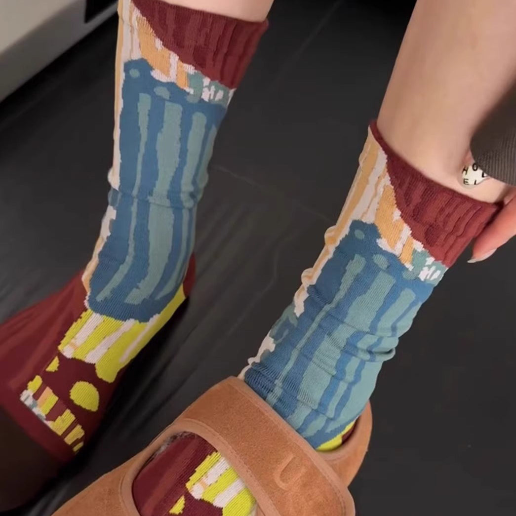 【グッズ】夏にぴったりのカラーリング！季節感たっぷり レトロな靴下 ♡【SHシリーズ】