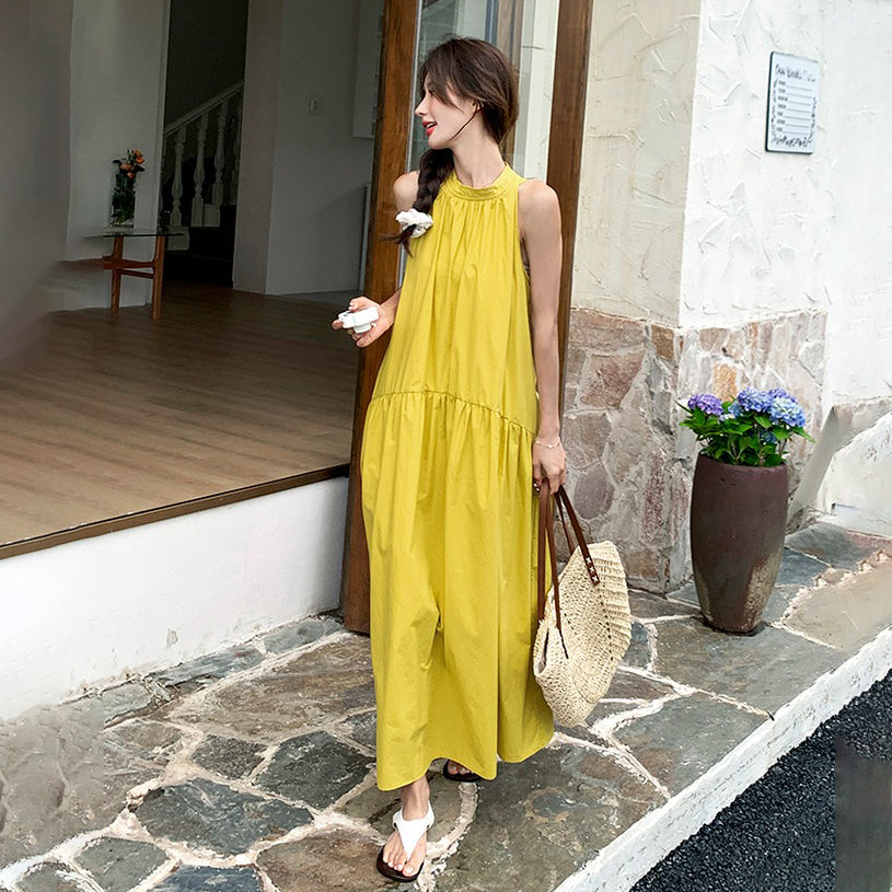 【ワンピース】初恋感あふれる 夏新作 ゆったりノースリーブワンピース【SHシリーズ】