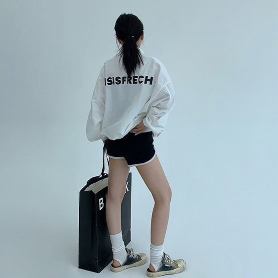 【アウター】薄手 リラックス感 ショート丈 ワイドシルエット スタンドカラー ジャケット レディース【FCシリーズ】