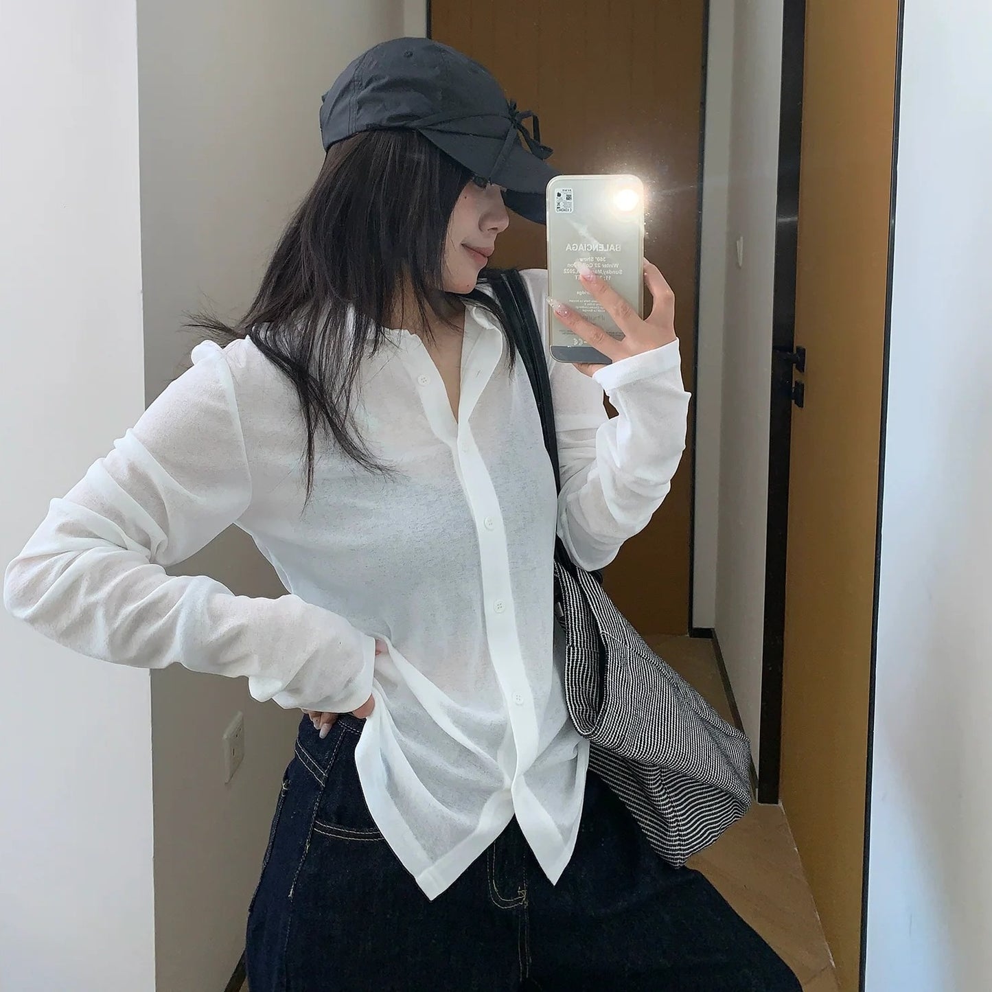 【トップス】夏 薄手 スリム UVカット 高見え 長袖 シャツ 【FCシリーズ】