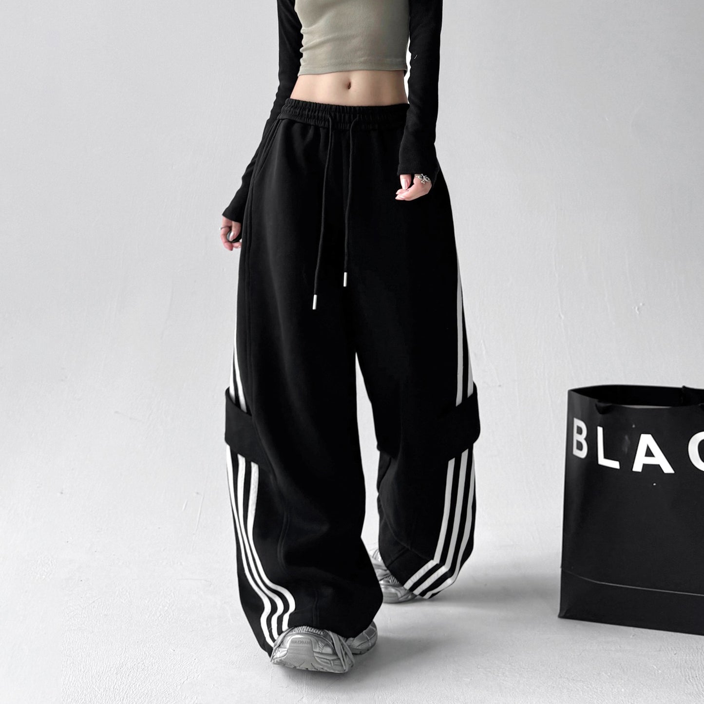 【ボトムス】スタイルアップ！ハイウエストカーゴパンツ レディース 春秋 ゆったり美脚ライン【FCシリーズ】