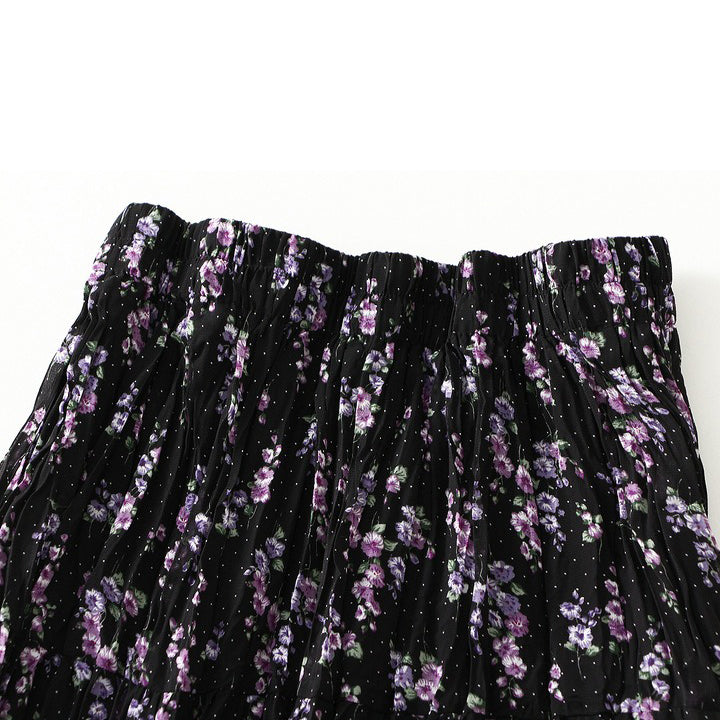 【ボトムス】レトロ 夏 フレンチ風 ハイウエスト フローラルスカート｜美シルエット×大人可愛い【SHシリーズ】