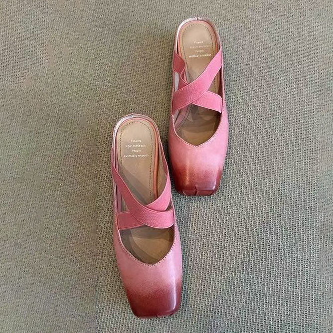 【シューズ】夏の新作  スクエアトゥ ギャザー加工  デイリーコーデにぴったり パンプス