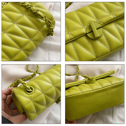 【バッグ】👜春夏 新作 レディース キルティング チェーンバッグ ミニスクエアバッグ 斜めがけ ワンショルダー INS風 おしゃれ 万能コーデ ショルダーバッグ