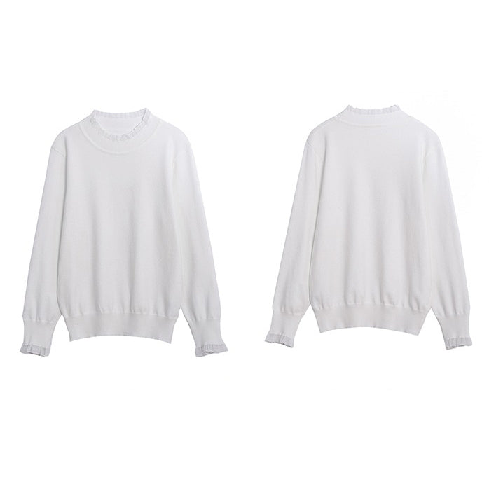 【トップス】◎インナー必須◎ レース切り替えメッシュニット Tシャツ【JZシリーズ】