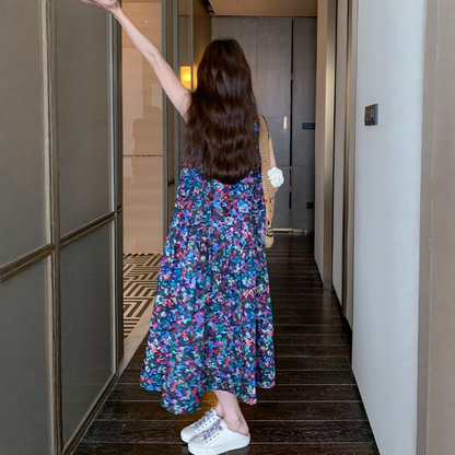 【ワンピース】ドーパミンカラー リラックス感 ユニーク ノースリーブ ワンピース 【SHシリーズ】