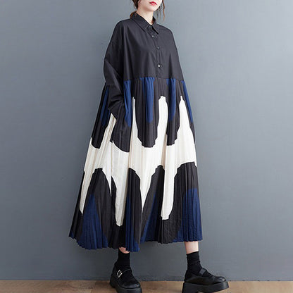 【ワンピース】花柄切替 ポロ襟 プルオーバー 長袖ワンピース 大きいサイズ レディース 春新作 ゆったりシルエット プリーツ入り
【SHシリーズ】