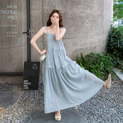 【ワンピース】フレンチ風 美しい 花柄 ノースリーブワンピース【SHシリーズ】