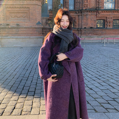 【アウター】上質感◎ ダブルフェイスウールコート レディース 秋冬 ロング丈 韓国風【JZシリーズ】