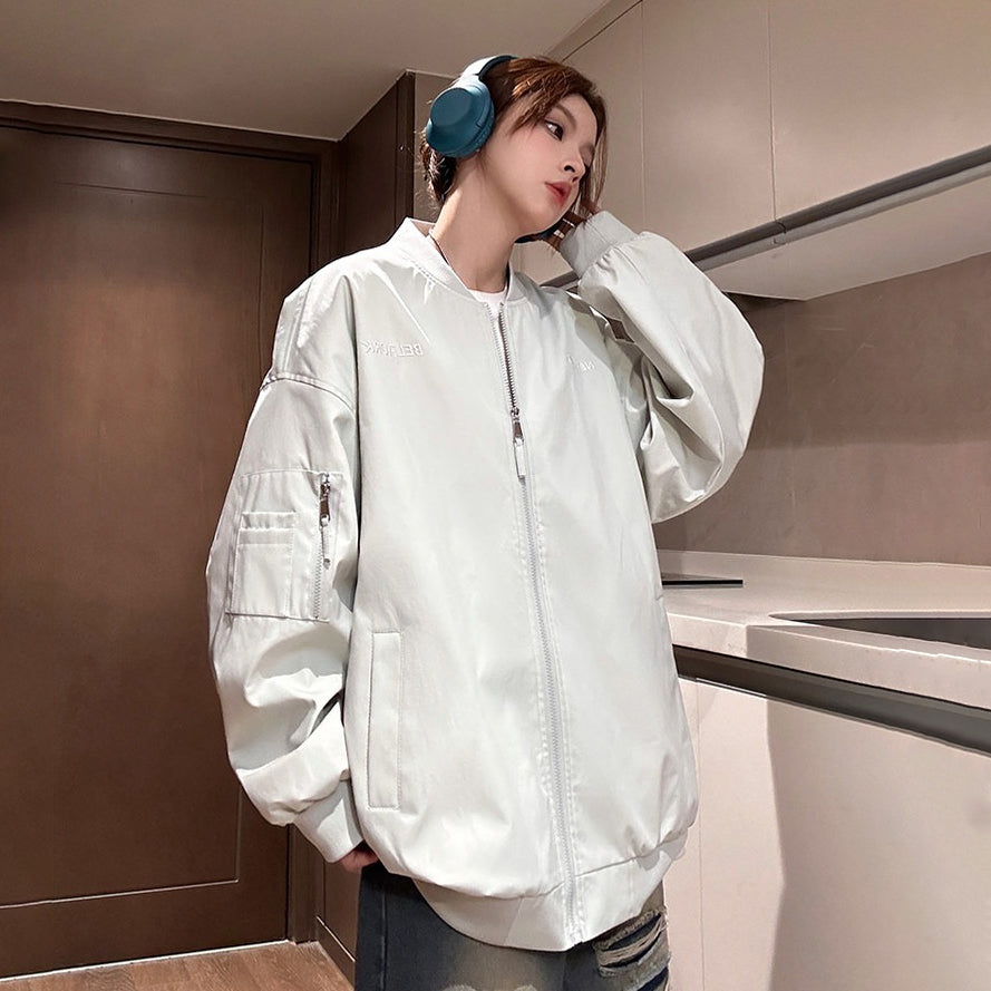 【アウター】アメリカン スポーツ風 スタジャン 高級感 男女兼用 ゆったり 着痩せ 大きいサイズ対応 フライトジャケット レディース【FCシリーズ】