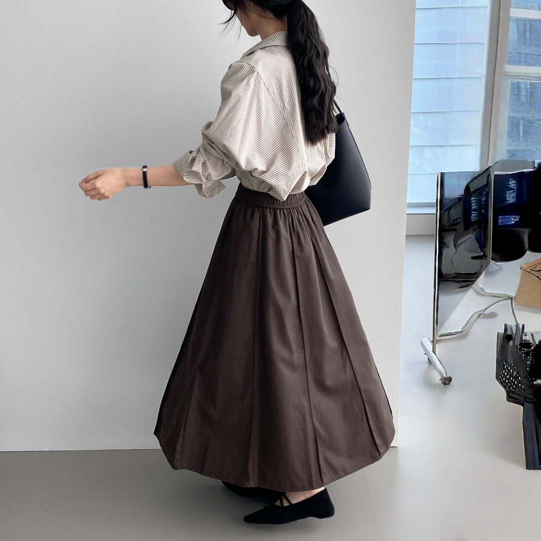 【ボトムス】エレガント プロテインレザー ハイウエスト スカート 【JZシリーズ】