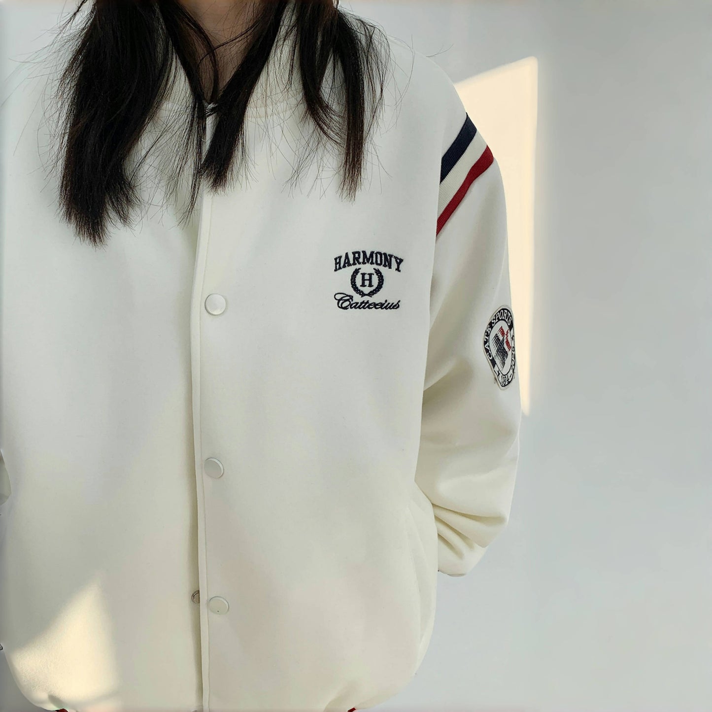 【10～20日内発送】【アウター】切り替え 刺繍 春秋 ジャケット 【FCシリーズ】