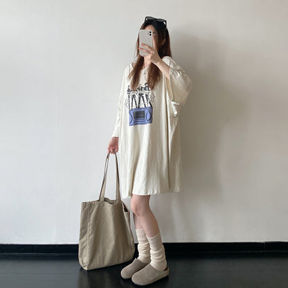 【トップス】アシンメトリーTシャツ レディース 半袖 オーバーサイズ ロング丈【FCシリーズ】