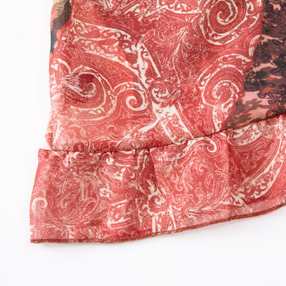 【ワンピース】ライトラグジュアリー 高級感 花柄 個性デザイン ノースリーブキャミワンピース【SHシリーズ】