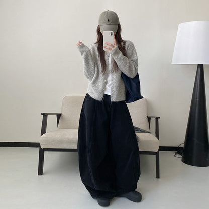 【ボトムス】秋冬 ハイウエスト ウォッシュ加工 おしゃれデニムパンツ【FCシリーズ】