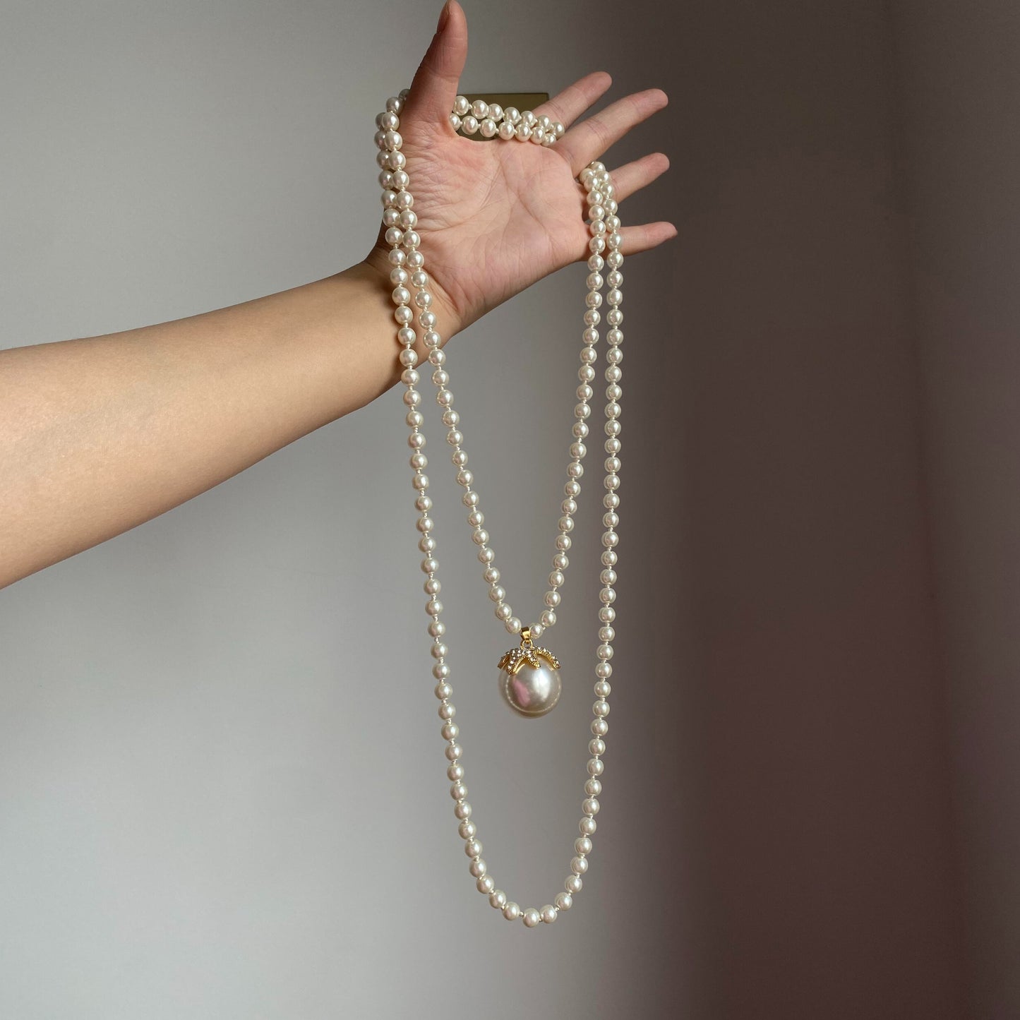 【🎁 B2G1｜先行スタート！】【グッズ】ヴィンテージ風ロングパールネックレス｜軽奢・高級感｜韓国・日本風シンプルエレガントレディースアクセ