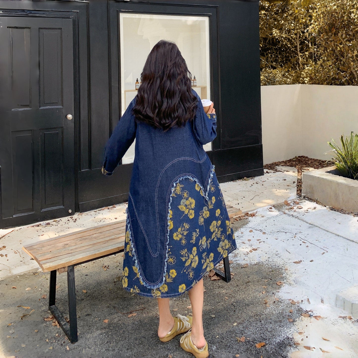 【ワンピース】デザイン性 マイナー プリント カジュアル  着痩せ シャツワンピース【SHシリーズ】