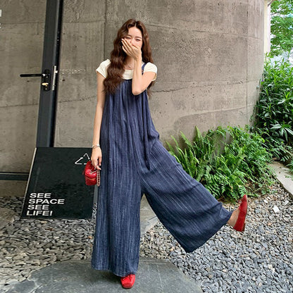 【ボトムス】フレンチヴィンテージ風 タイダイ柄 カジュアル 夏のハイセンス オールインワン