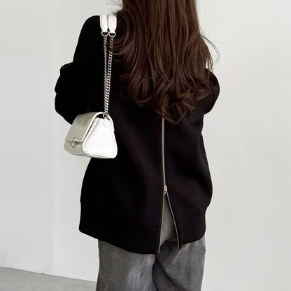 前後着用可 【トップス】秋冬 2025 レディース ジップパーカー リバーシブル