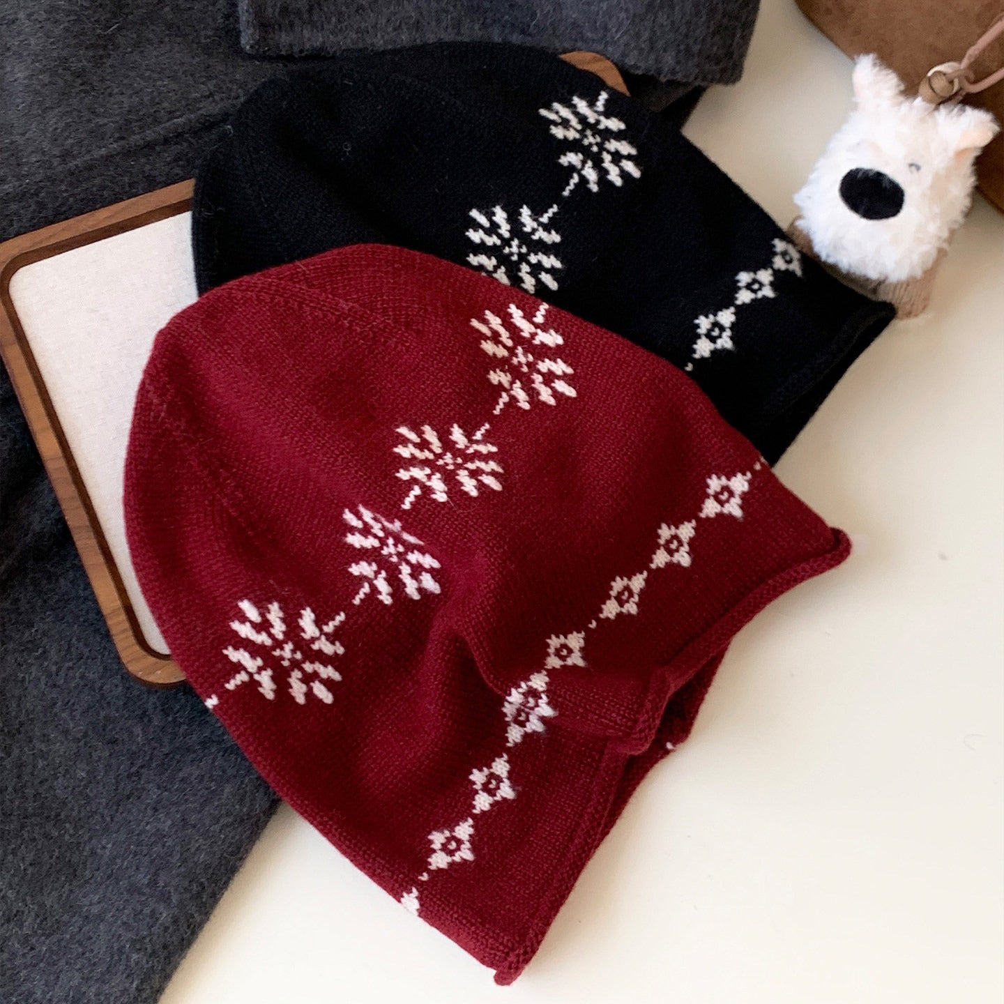 【グッズ】ニットキャップ 新作 ルーズシルエット 小顔効果 保温帽 レディース ハット