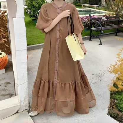 全10色【ワンピース】高品質＆体型カバー◎ ゆったりシルエット 半袖ワンピース 大きいサイズ レディース