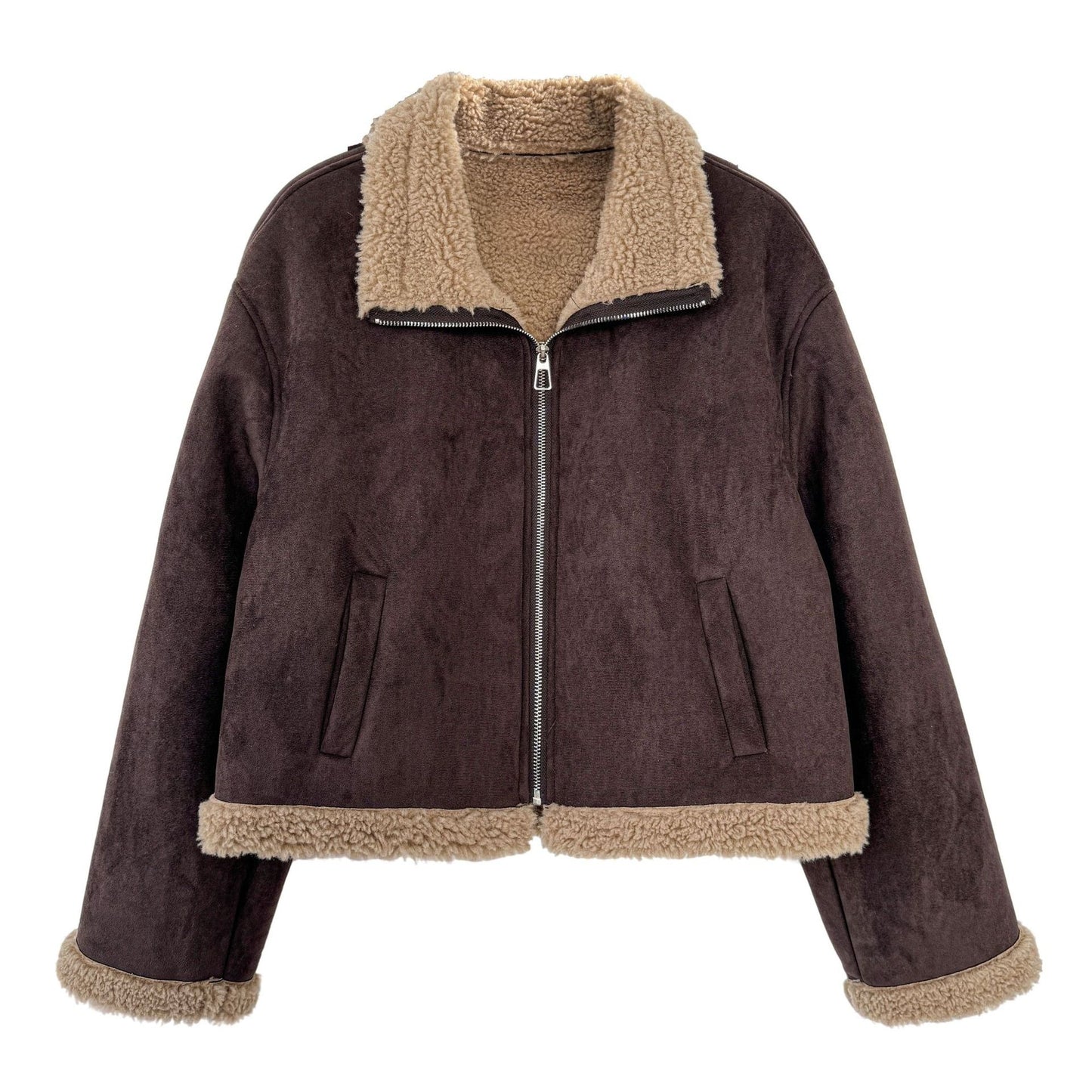 【アウター】防寒 切り替え ボア 春 秋 冬 ショート丈 ジャケット 【JZシリーズ】