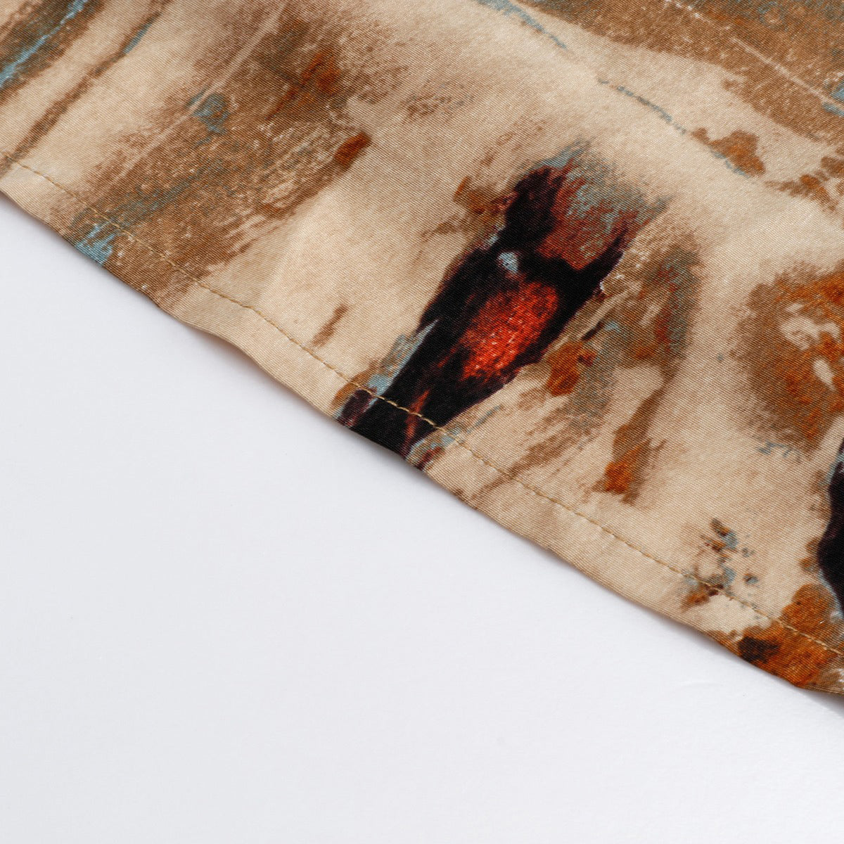 【ワンピース】油絵風ドレープ感 フラワープリント  夏 ゆったり ノースリーブワンピース【SHシリーズ】