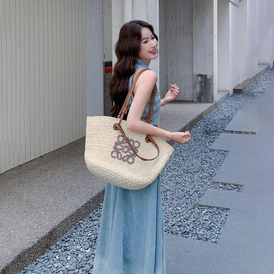 【ワンピース】デニムワンピース ノースリーブ フレンチレトロ ロング丈 ウエストマーク Aライン 大きいサイズ 着痩せ 体型カバー きれいめ 上品【JZシリーズ】