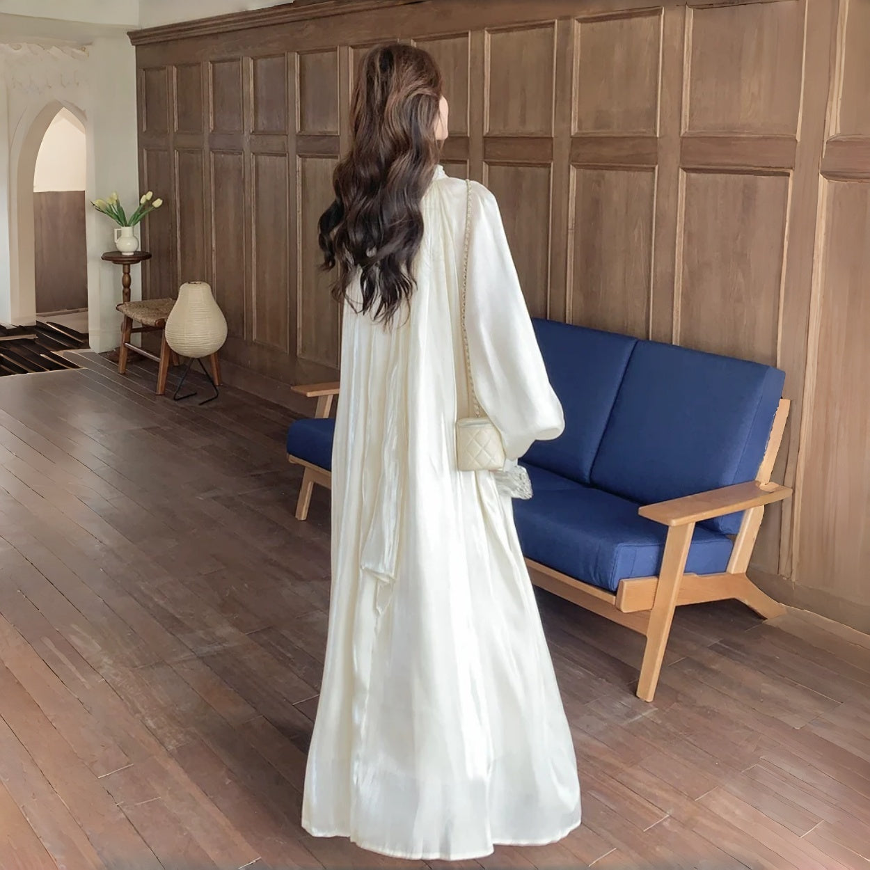 【ワンピース】高級感 ピュアで理想的な 新作 優しいテイスト フレンチ 長袖ワンピース【JZシリーズ】