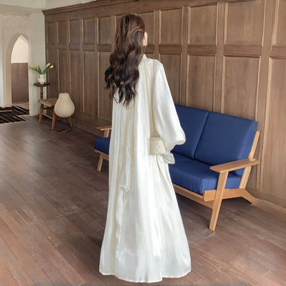 【ワンピース】高級感 ピュアで理想的な 新作 優しいテイスト フレンチ 長袖ワンピース【JZシリーズ】