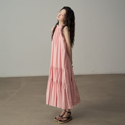 【ワンピース】フレンチエレガントなノースリーブキャミワンピース 夏のリゾートに◎ 体型カバー＆細見え効果抜群【JZシリーズ】