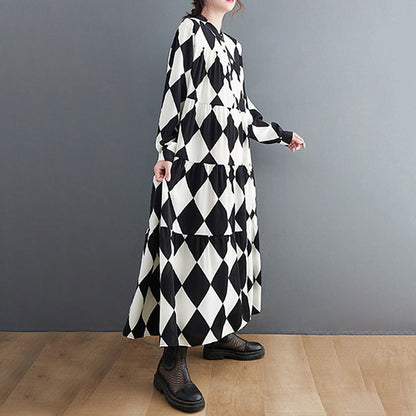 60%OFF⭐️期間限定【ワンピース】レディース 春秋新作 ゆったり 大きいサイズ モノクロ ストライプ プリント ボタン 長袖 シャツワンピース【SHシリーズ】