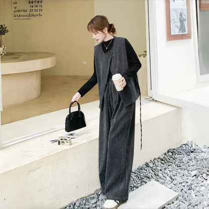 【セットアップ】優しい系コーデ 着痩せ 気質よい 合わせやすい 3点上下セット【JZシリーズ】