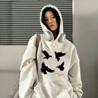 【トップス】ストリート プリント フード付き アバンギャルド ゆったり パーカー【FCシリーズ】