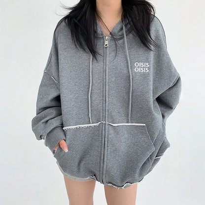 【アウター】春 秋 冬 ヴィンテージ風 裾フリンジ フード付き 【FCシリーズ】