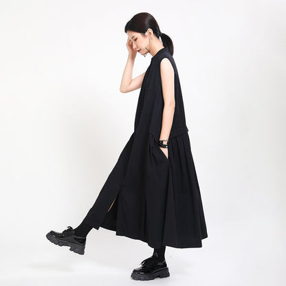 【ワンピース】欧米風 ノースリーブワンピース｜レイヤード風 ロング丈｜着痩せ 脚長効果 2026夏新作【JZシリーズ】